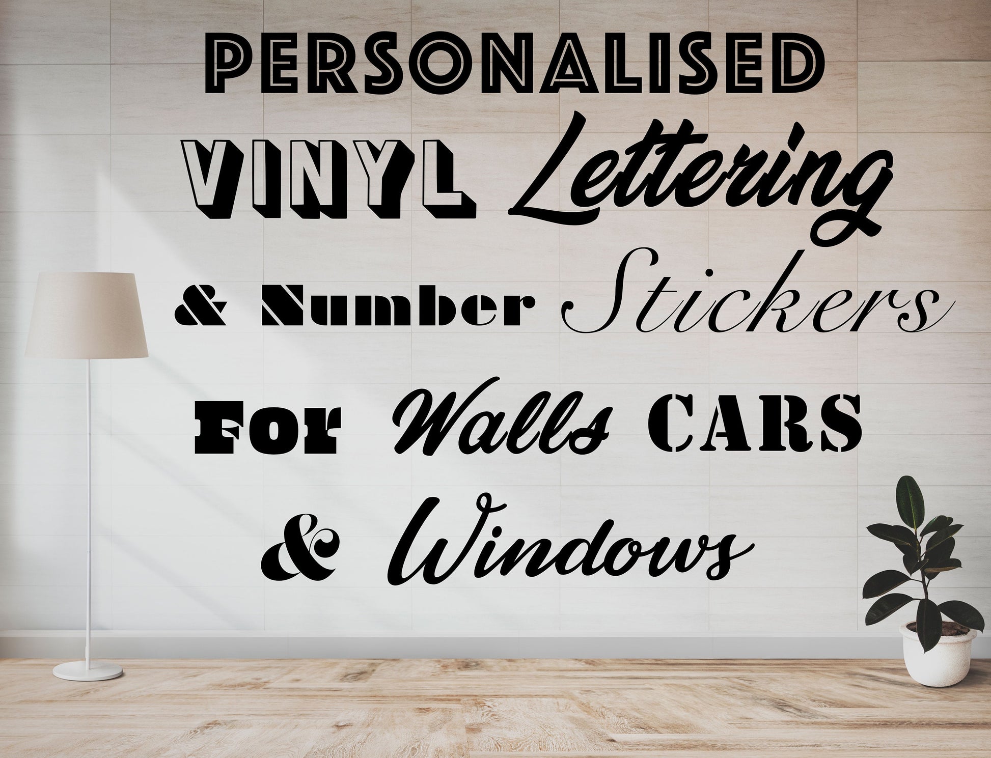 House Door Number or Name Vinyl Sticker Decal Lettering for Windows, Walls & Shop Doors Small to Extra Large