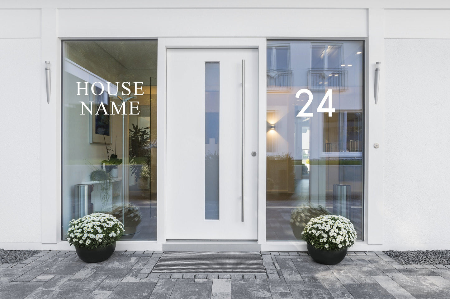 House Door Number or Name Vinyl Sticker Decal Lettering for Windows, Walls & Shop Doors Small to Extra Large