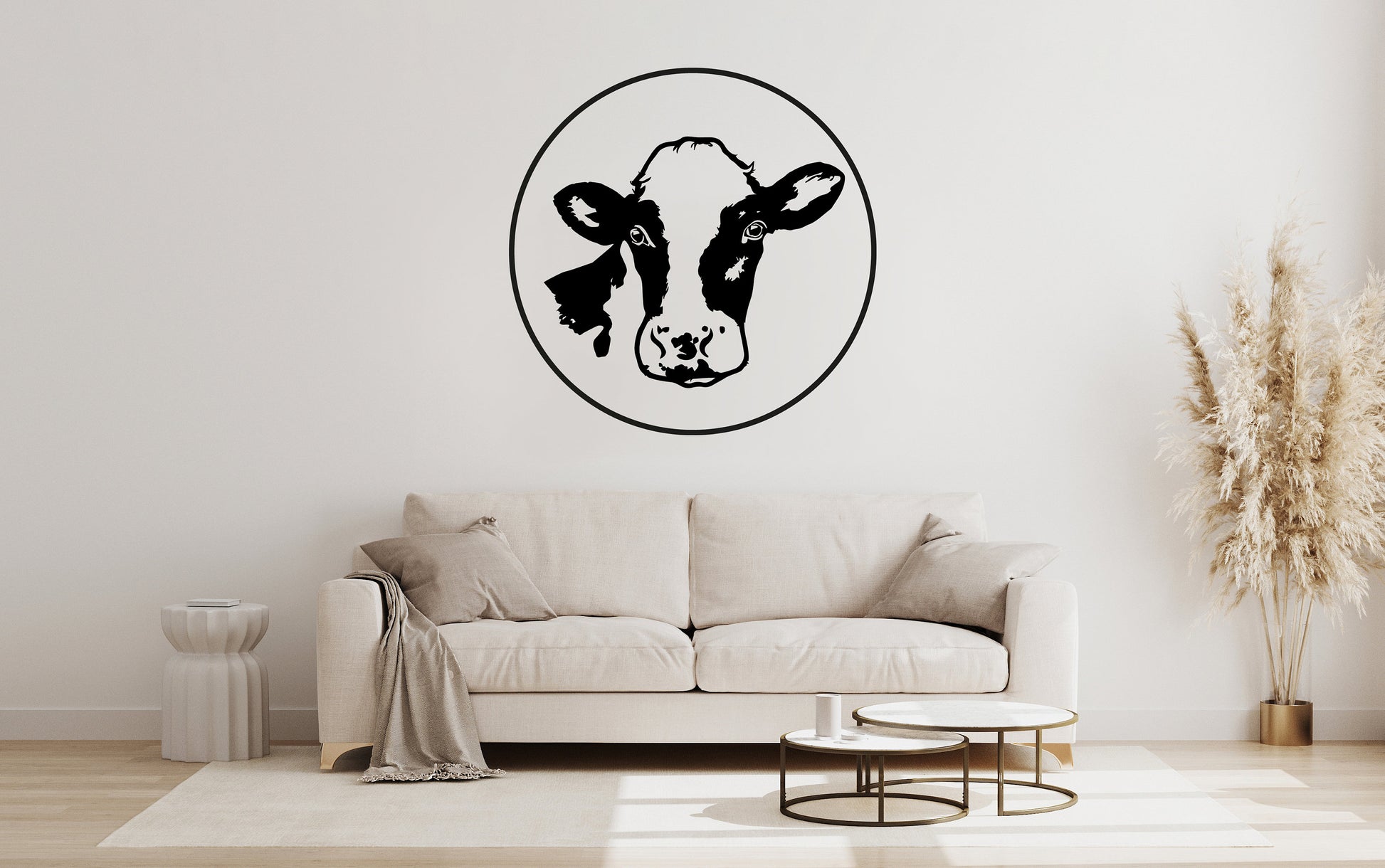 Cow Sticker Vinyl Decal for Wall Art Decorations Small to Extra Large