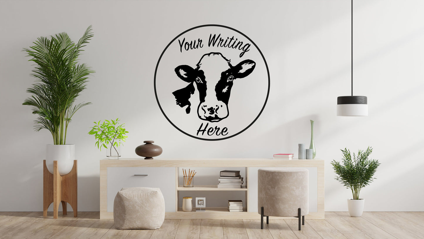 Cow Sticker Vinyl Decal for Wall Art Decorations Small to Extra Large