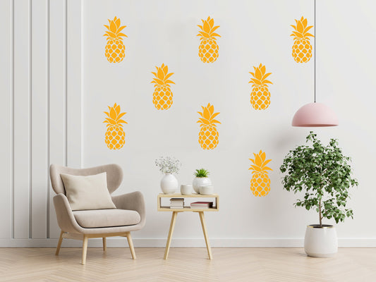 Multi Pack Pineapple Vinyl Sticker Decal for Windows & Walls