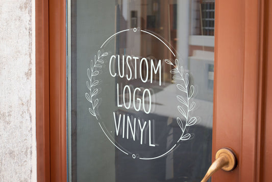 Large Custom Business Logo & Design Personalised Vinyl Cutting Sticker Decals for Shop Windows Small to Extra Large