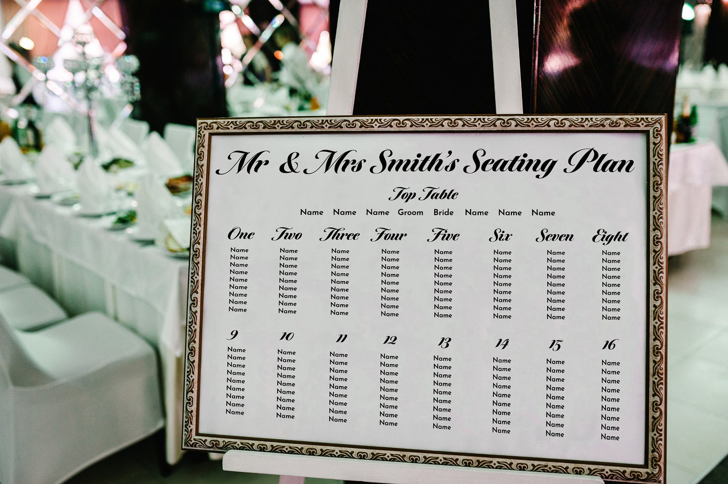 Custom Vinyl Wedding Seating Plan for Events & Special Occasions, Personalised Table Plan, Decals Only