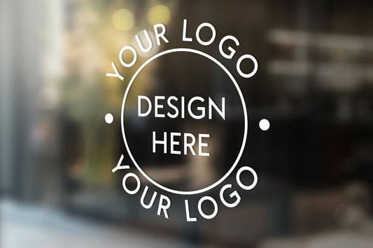 Custom Business Logo Single Colour Design Personalised Window Decal Decorative Sticker For Commercial Advertising Select your Size & Color