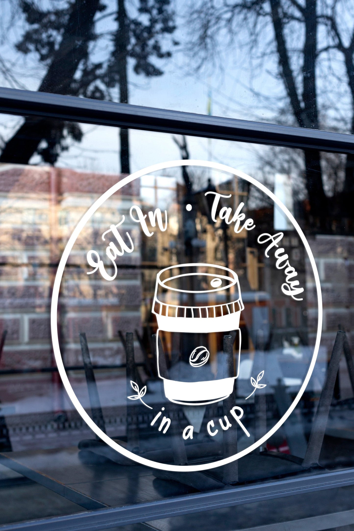 Custom Vinyl Coffee Shop Logo & Design, Personalised Vinyl Cutting Sticker Decals for Shop Windows Small to Extra Large