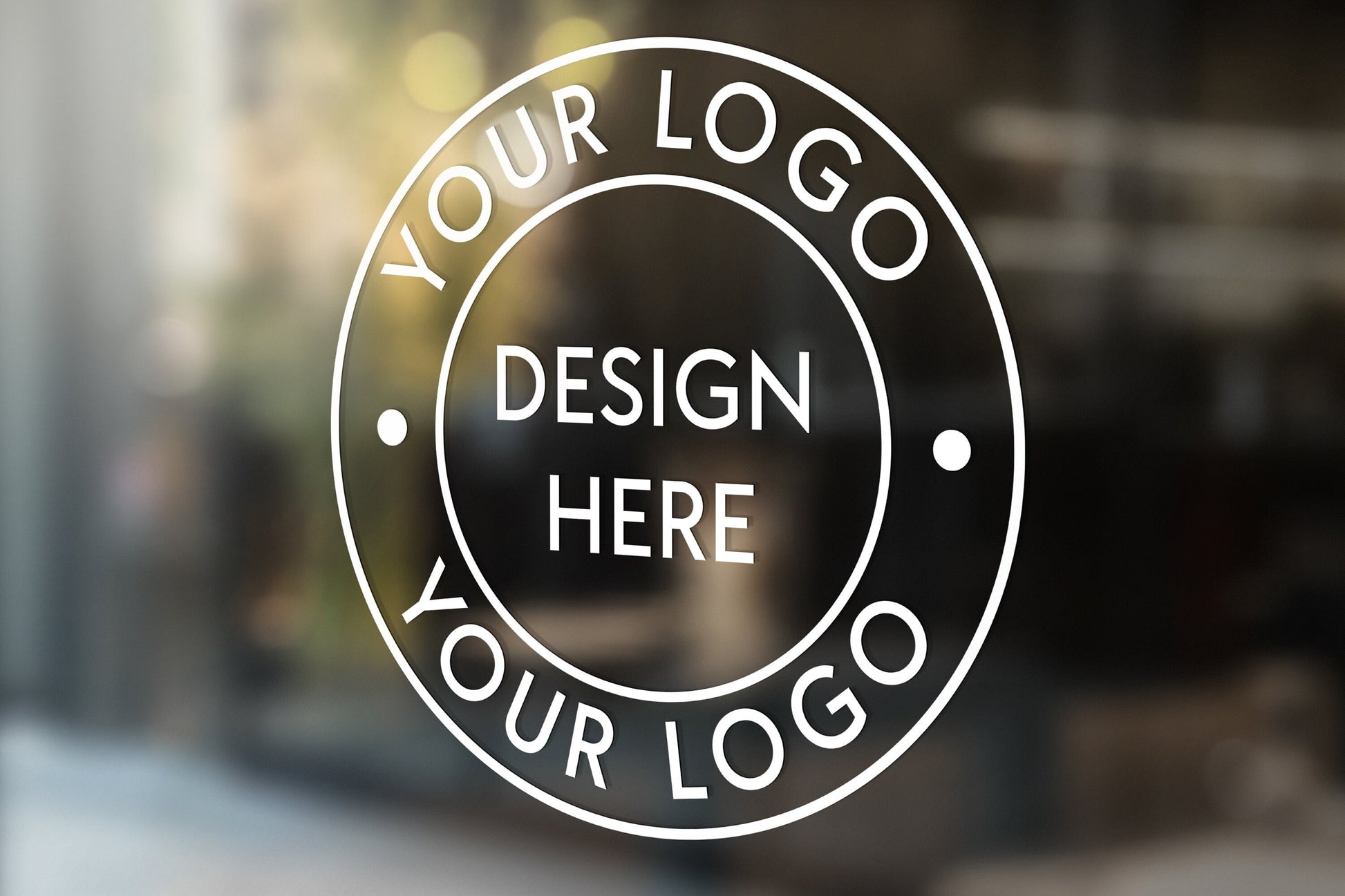 Custom Business Logo Single Colour Design Personalised Window Decal Decorative Sticker For Commercial Advertising Select your Size & Color