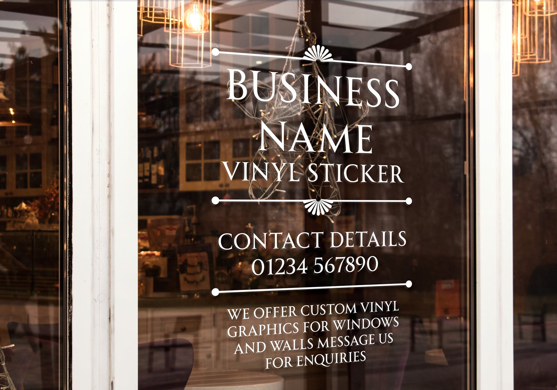 Custom List of Services Vinyl Decal for Business with Logo Personalised Stickers for Shop Windows Small to Extra Large