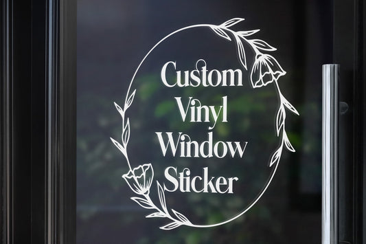 Custom Business Logo & Design Personalised Vinyl Cutting Sticker Decals for Shop Windows Small to Extra Large